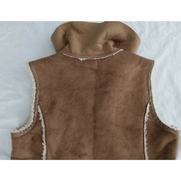 Wilsons Leather Vest Faux Shearling Country Western Womens Size Medium - Picture 6 of 10